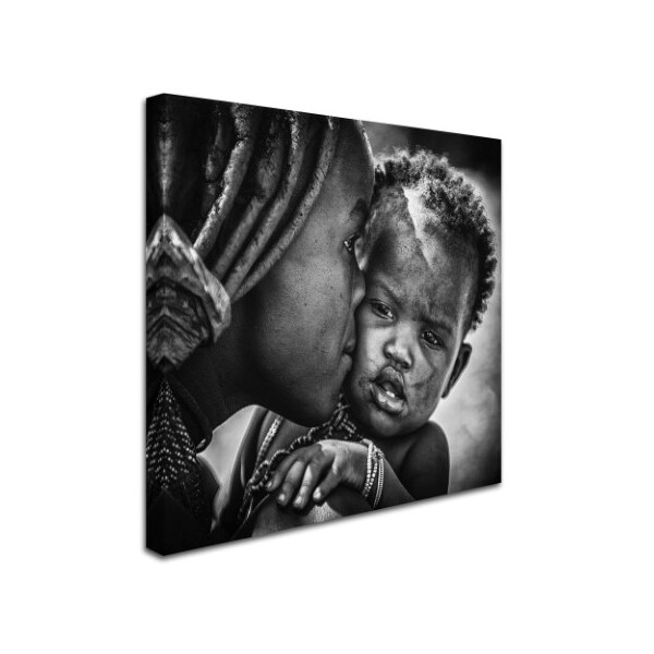 Pavol Stranak 'Kiss From Beautiful Himba Mom' Canvas Art,24x24